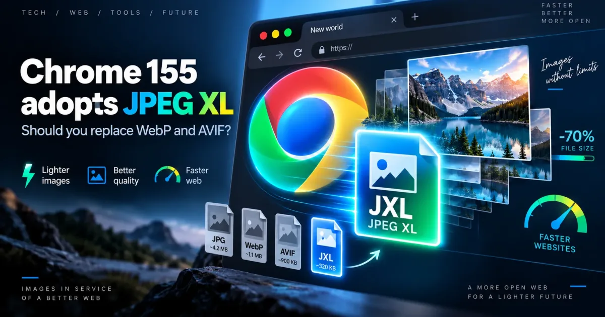 Chrome 155 adopts JPEG XL — JPEG XL, WebP and AVIF image compression comparison