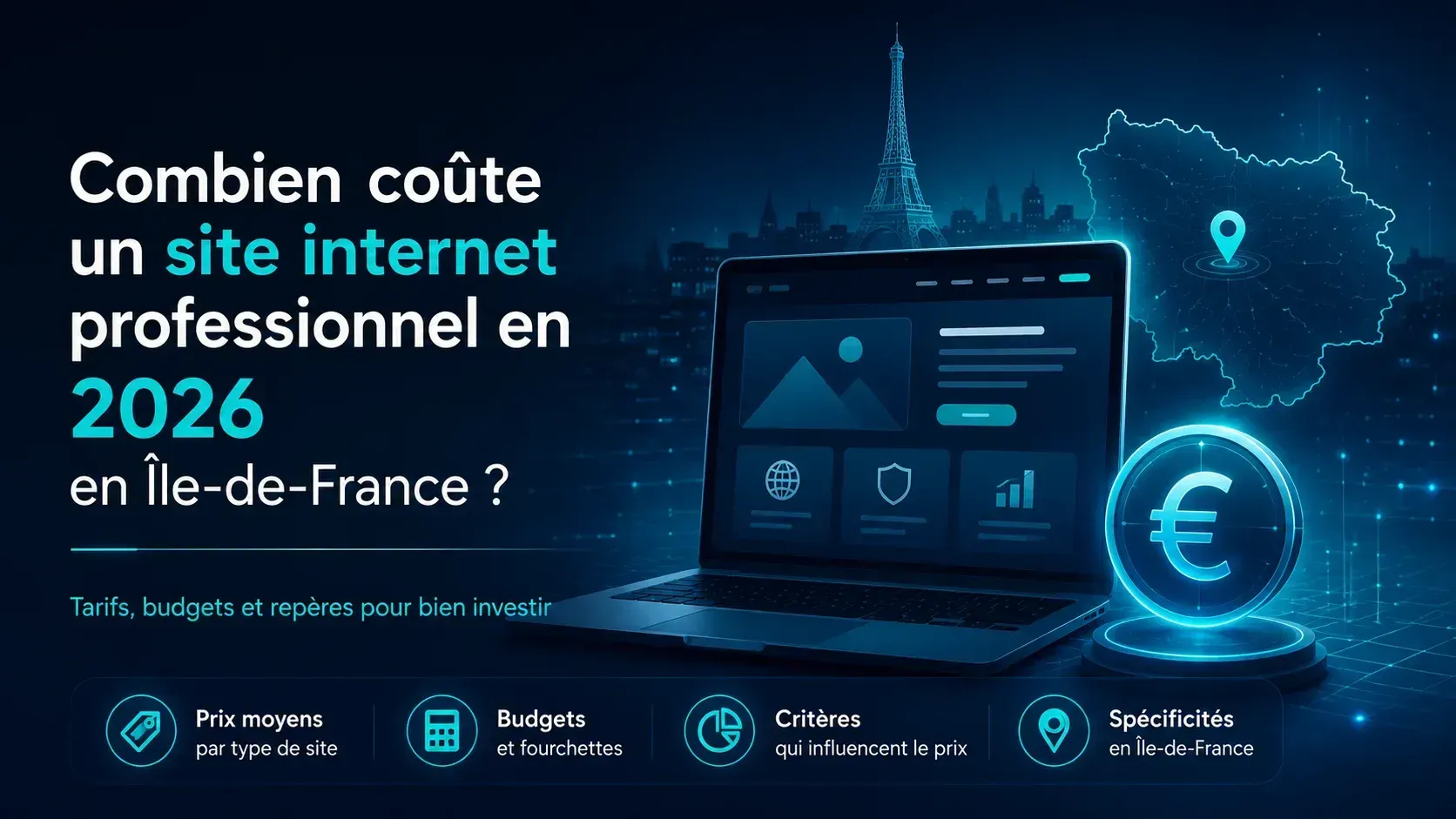 Combien coûte un site internet professionnel en Île-de-France en 2026